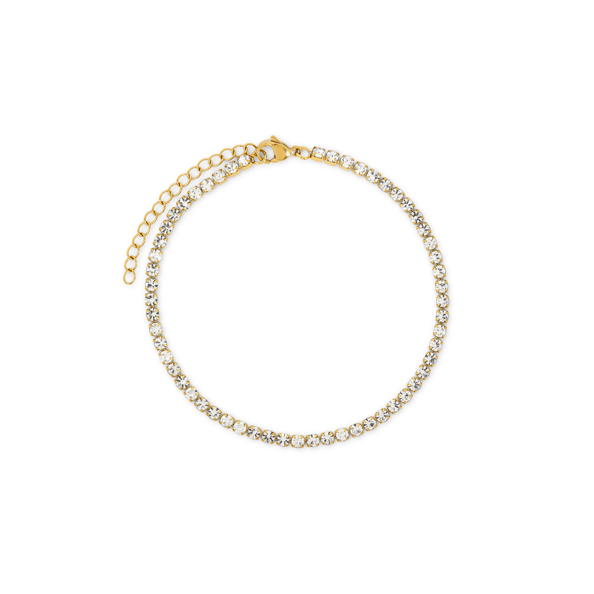 Tennis Chain Anklet - Golden